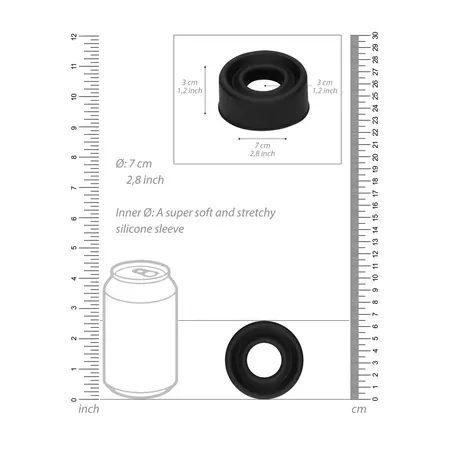Shots Pumped Silicone Comfort Sleeve Large - Soft Stretchy Accessory