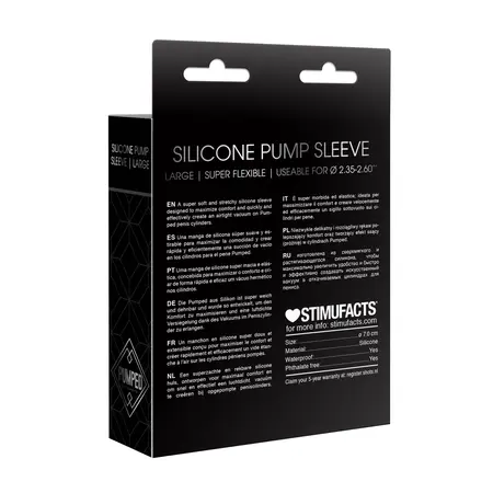 Shots Pumped Silicone Comfort Sleeve Large - Soft Stretchy Accessory