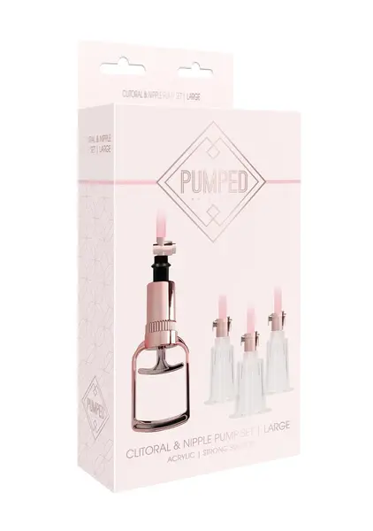 Shots Pumped Intimate Stimulation Pump Set Medium-Large, 3 Cups