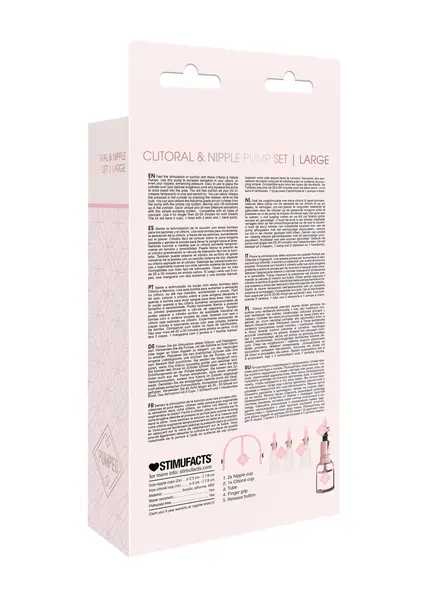 Shots Pumped Intimate Stimulation Pump Set Medium-Large, 3 Cups