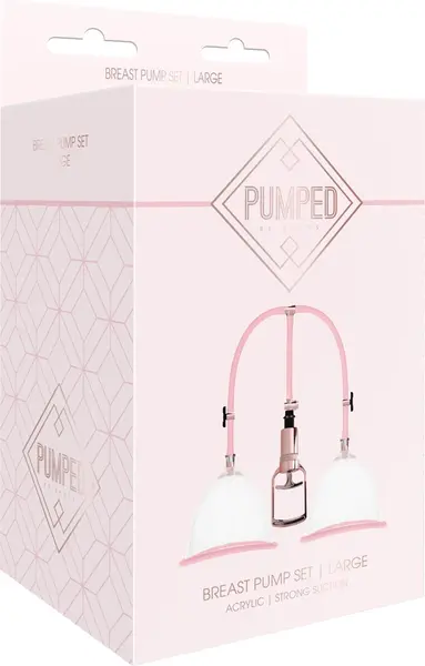 Shots Pumped Breast Enhancement Set Large - Adjustable Vacuum System
