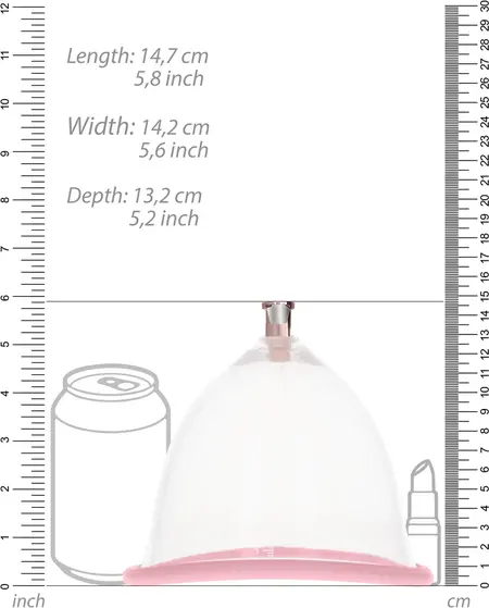 Shots Pumped Breast Enhancement Set Large - Adjustable Vacuum System