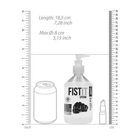 Fist It Water-Based Lubricant 500ml - Transparent, Neutral Formula