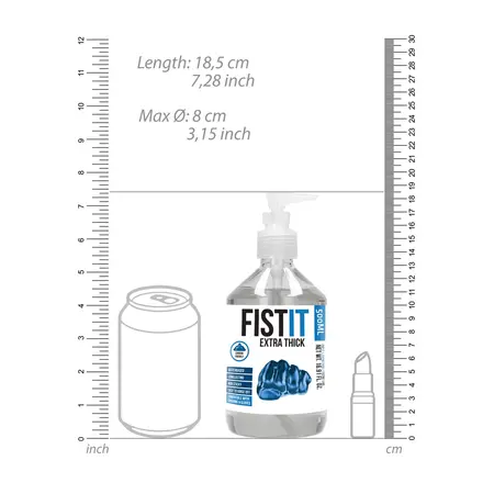 Fist It Extra Thick Water-Based Lubricant 500ml - Long-Lasting Formula