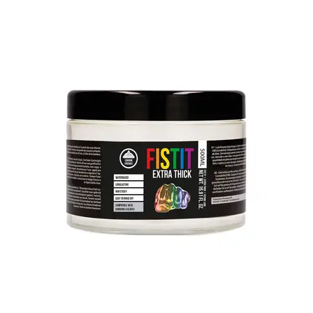 Fist It Extra Thick Rainbow Water-Based Lubricant 500ml, Colourless