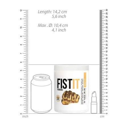 Fist It Water-Based Lubricant 1000ml - Long-Lasting Formula, Neutral Scent