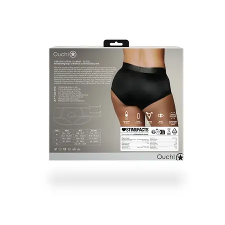 Satisfyer Vibrating Strap-On Brief XL/XXL - Black, 10-Speed Bullet, Adjustable Fit