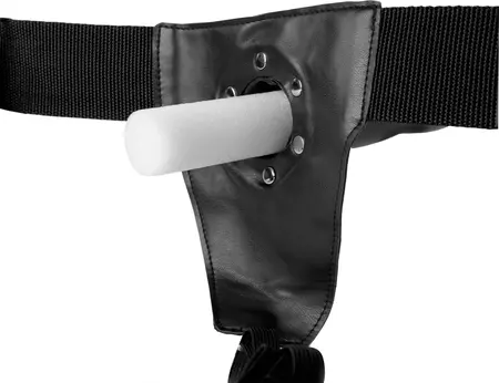 Ouch! Glow in the Dark Curved Hollow Strap-On Adjustable 20 cm