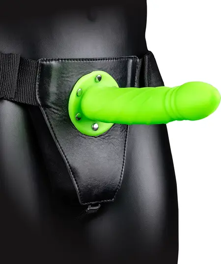 Ouch! Glow-in-the-Dark Twisted Hollow Strap-On 20cm Adjustable Model