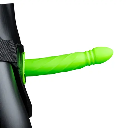 Ouch! Glow-in-the-Dark Twisted Hollow Strap-On 20cm Adjustable Model