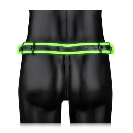 Ouch! Striped Jockstrap S/M - Glow-in-the-Dark, Adjustable Fit