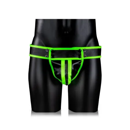 OUCH! Jockstrap Glow-in-the-Dark L/XL - Adjustable Fluorescent Green