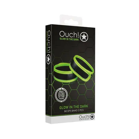 OUCH! Adjustable Biceps Band Glow in the Dark - Fluorescent Green Harness