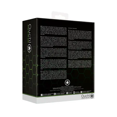 Ouch! Glow in the Dark Eye Mask - Luminous Green, Adjustable Fit