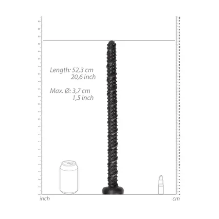 Pipedream Snake Model Intimate Machine 22/55 cm - Textured Black Surface
