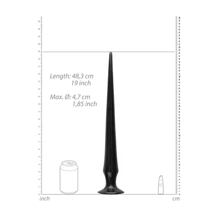 TOYJOY Ass Spike 50 cm - Flexible Intimate Silicone Model, Black