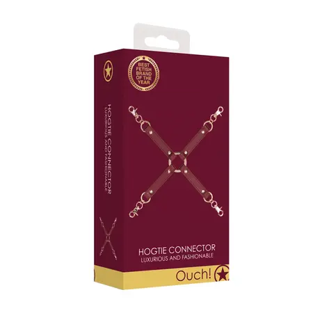 Ouch Halo Hogtie Connector - Luxurious Gold & Leather Look Restraint