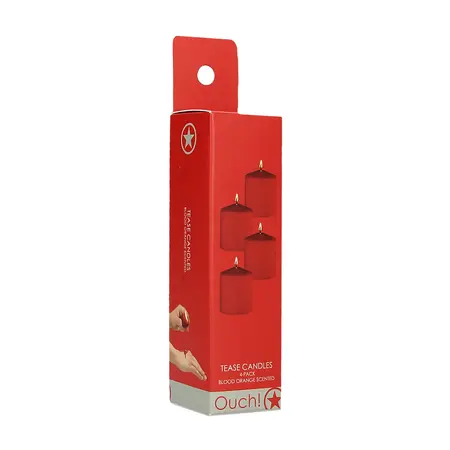 Tease Candles Sinful Set Red 4-Pack Low-Temperature Massage Candles
