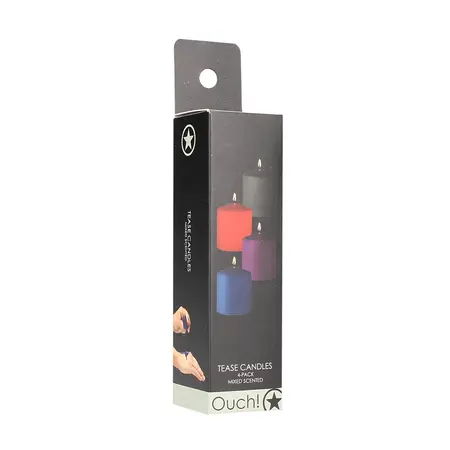 Tease Candles Set - Low-Temperature, Multicolor, 4-Pack by Tease