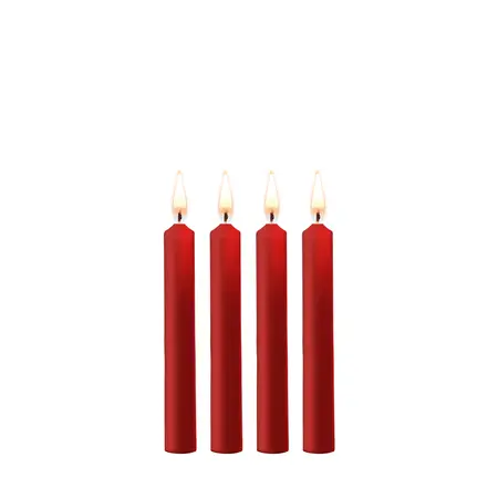 Ouch! Teasing Wax Candles 4-Pack - Red, Body Art Accessory
