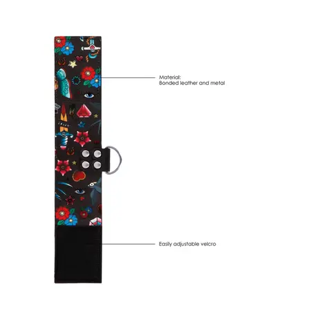 OUCH! Adjustable Printed Ankle Cuffs with Velcro Fastening - Universal Fit