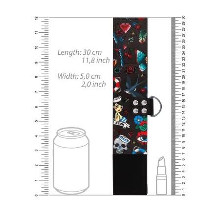 OUCH! Adjustable Printed Ankle Cuffs with Velcro Fastening - Universal Fit