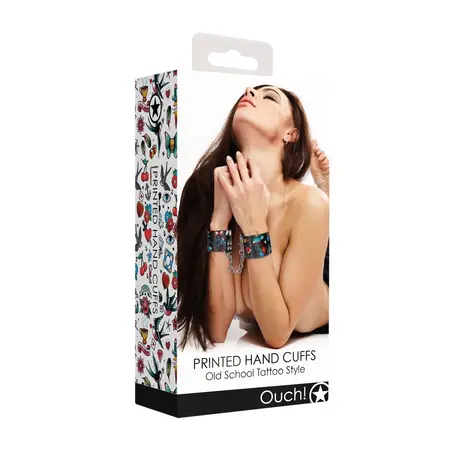 OUCH! Printed Adjustable Ankle Cuffs with Velcro Closure - Universal Fit