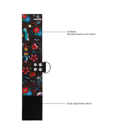 OUCH! Printed Adjustable Ankle Cuffs with Velcro Closure - Universal Fit