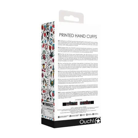 OUCH! Printed Adjustable Ankle Cuffs with Velcro Closure - Universal Fit