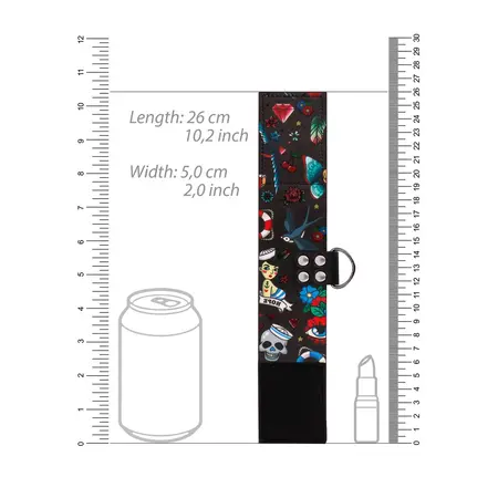 OUCH! Printed Adjustable Ankle Cuffs with Velcro Closure - Universal Fit