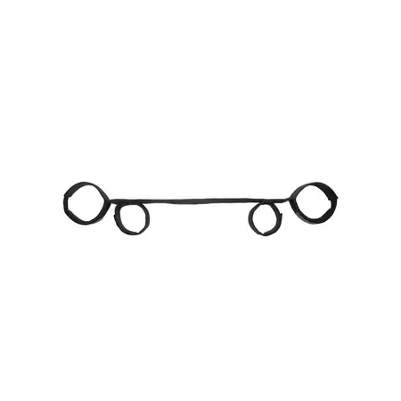 OUCH! Adjustable Black Spreader Bar with Hand & Ankle Restraint System 70cm