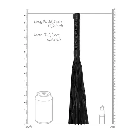OUCH! Faux Leather Whip Burgundy 38.5cm - Durable Intimate Accessory