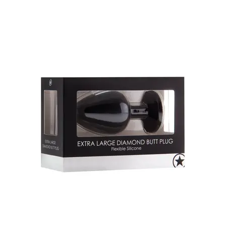 Sinner Gear Silicone Intimate Plug Extra Large with Decorative Gem