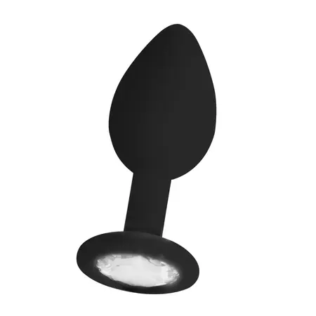 EasyToys Diamond Silicone Plug Regular - Elegant Anal Accessory, Black