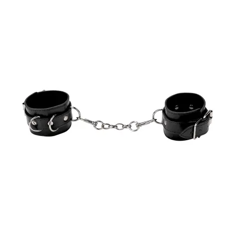 Ouch! Adjustable Leather Cuffs with Soft Lining - Universal Size