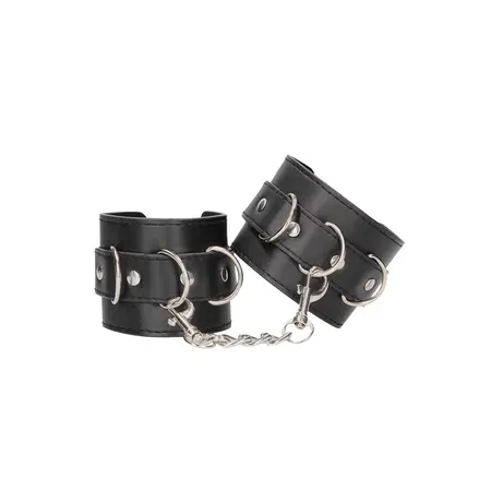 Ouch! Adjustable Leather Cuffs with Soft Lining - Universal Size