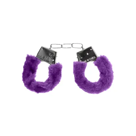 You2Toys Beginners Furry Handcuffs - Soft Plush Quick-Release Silver