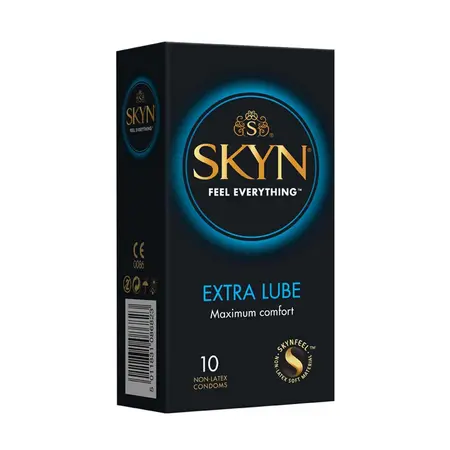 Extra Lubricated презервативи без латекс с повече лубрикант, 10 бр.