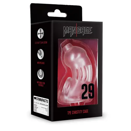 ManCage Model 29 прозрачна клетка за пенис, TPE