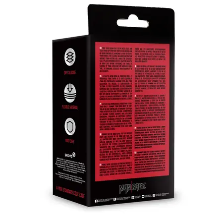 ManCage Model 28 Ultra Soft Silicone Chastity System Black