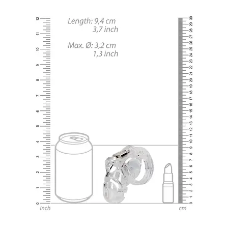 Man|Cage Model 25 Intimate Control Device 9 cm Transparent Polycarbonate