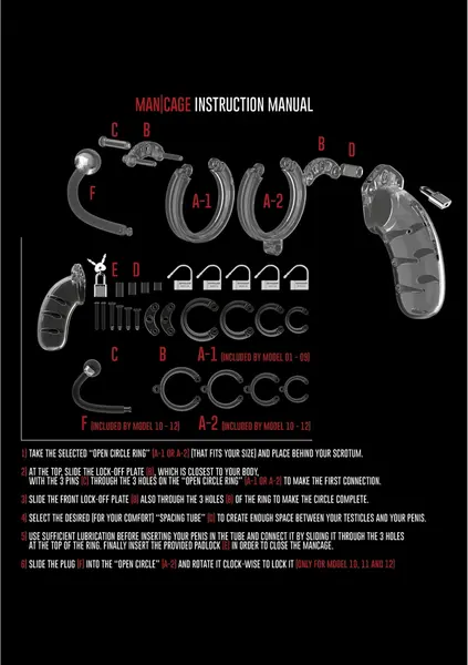 ManCage Model 10 Polycarbonate Chastity System with Plug 3.5