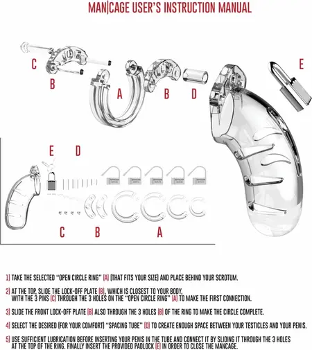 Man|Cage Model 05 Polycarbonate Chastity Device 5.5