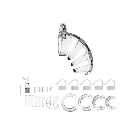 ManCage Model 02 клетка за пенис от поликарбонат, черна, 9 см