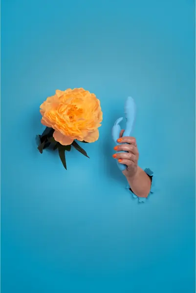 Loveline Ribbed Ultra Soft Silicone Rabbit Vibrator Glacial Blue