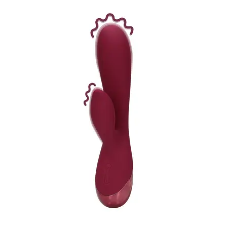 Loveline Smooth Silicone Rabbit Model Intimate System Dark Cherry