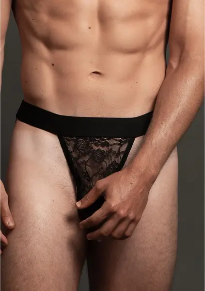 Male Power Lace Jock L/XL - Sheer Lace Intimate Support System
