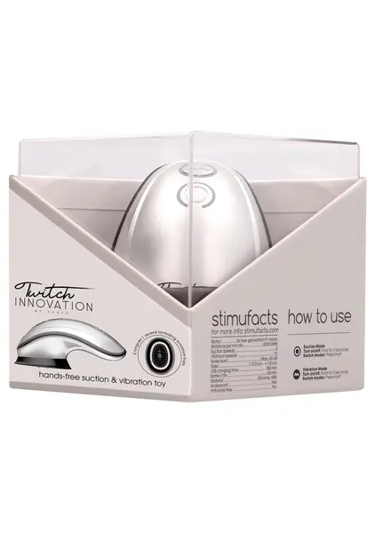 Twitch Intimate Suction & Vibration Device, Hands-Free, Compact Design