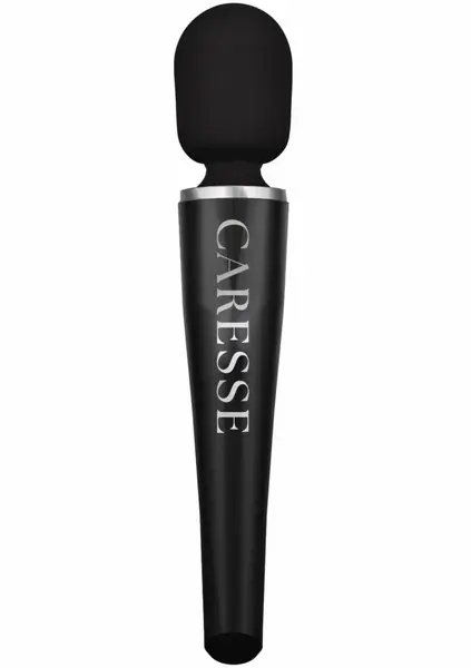 CARESSE Pro Wand Massager 8000rpm IPX7 Silicone 30.6cm Black