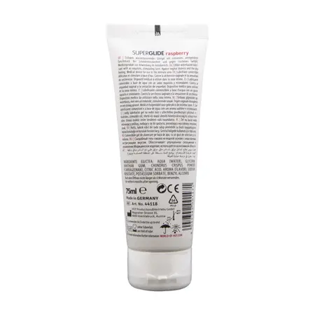 HOT Superglide Water-Based Lubricant Edible Raspberry 75ml
